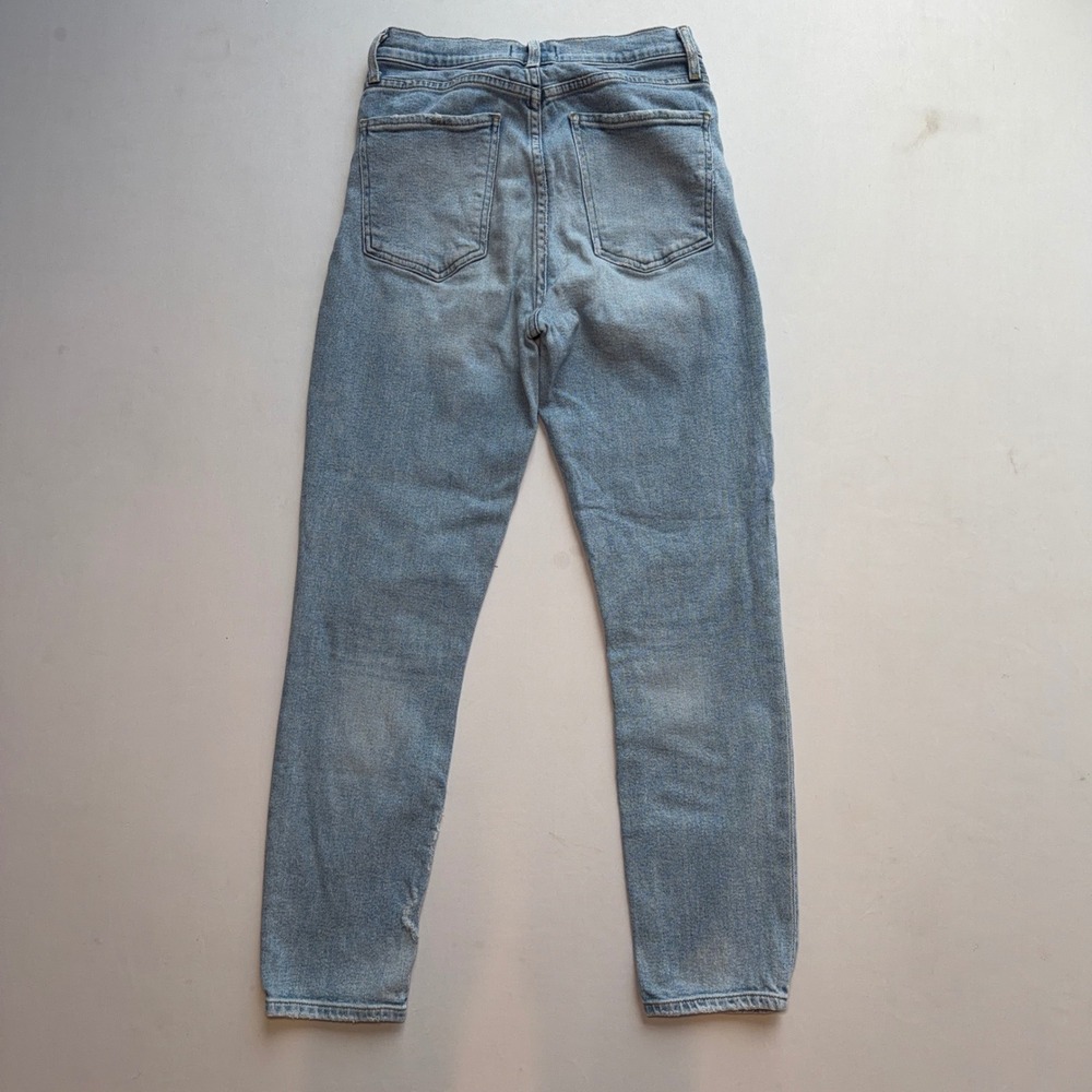 AGOLDE High Rise Jeans Womens 26 Straight Leg Blue Denim Button Fly Light Wash - Picture 13 of 14